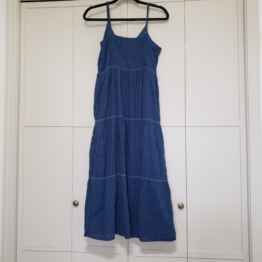 Blue Striped Maxi Dress - Picture 6 of 10